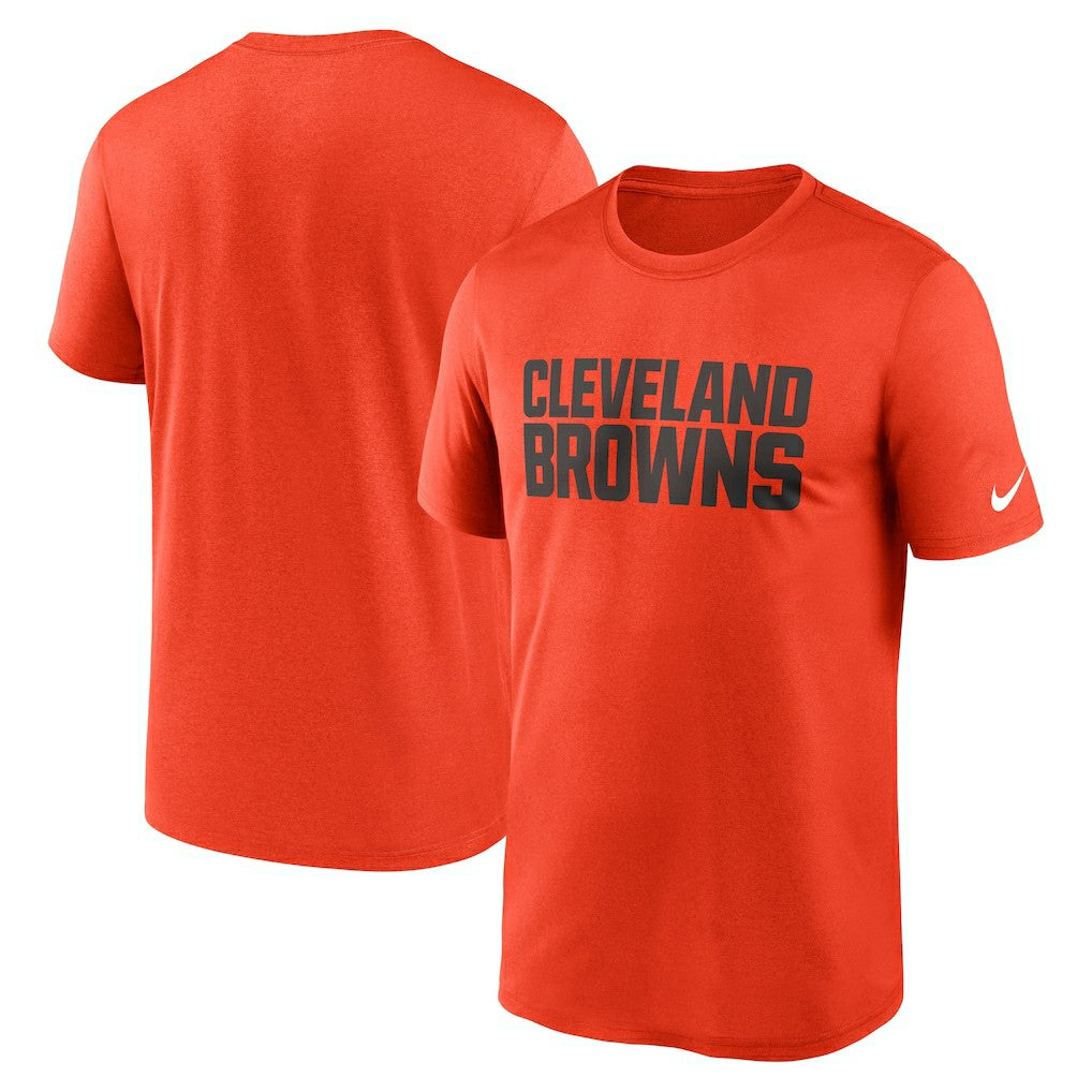 Cleveland Browns Legend Wordmark Performance T-Shirt - Orange T-shirts