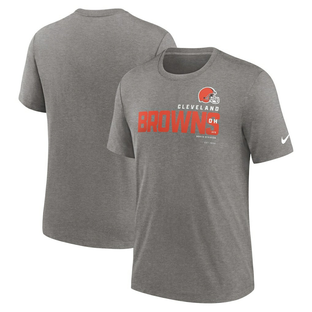 Cleveland Browns Team Tri-Blend T-Shirt - Heather Charcoal T-shirts