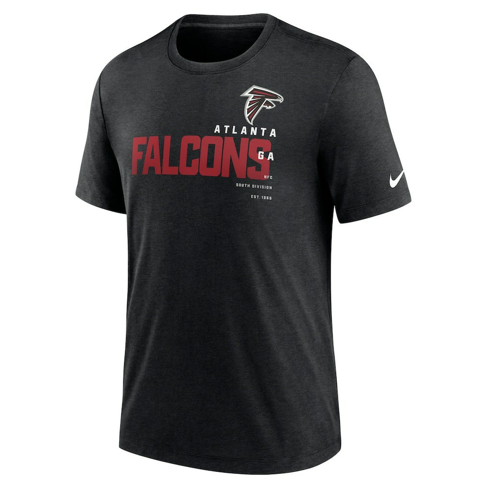Atlanta Falcons Team Tri-Blend T-Shirt - Heather Black T-shirts