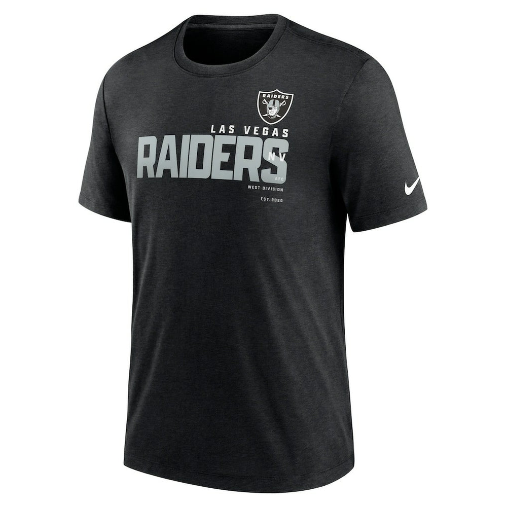 Las Vegas Raiders Team Tri-Blend T-Shirt - Heather Black T-shirts