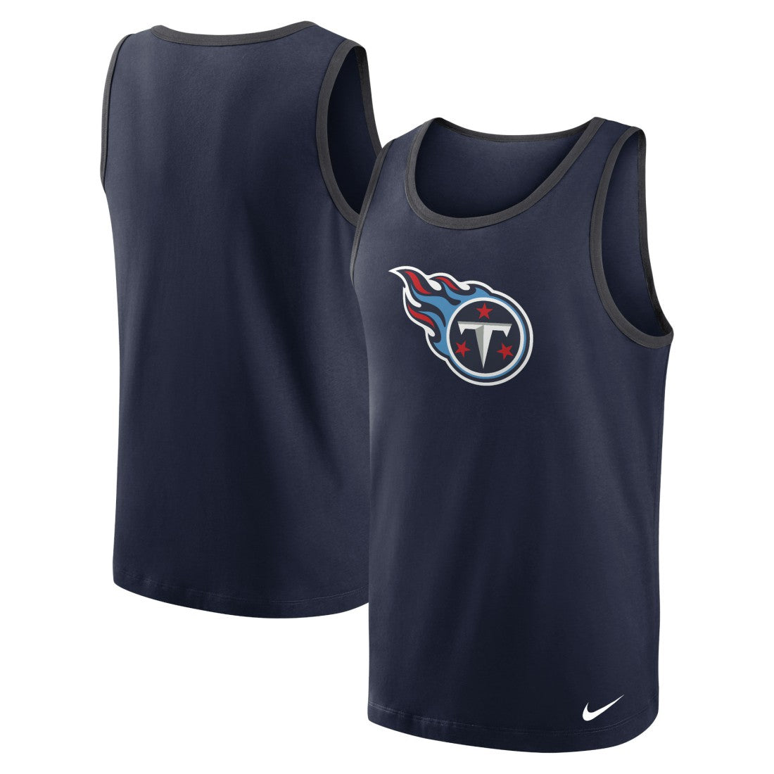 Tennessee Titans Tri-Blend Tank Top - Navy Tops