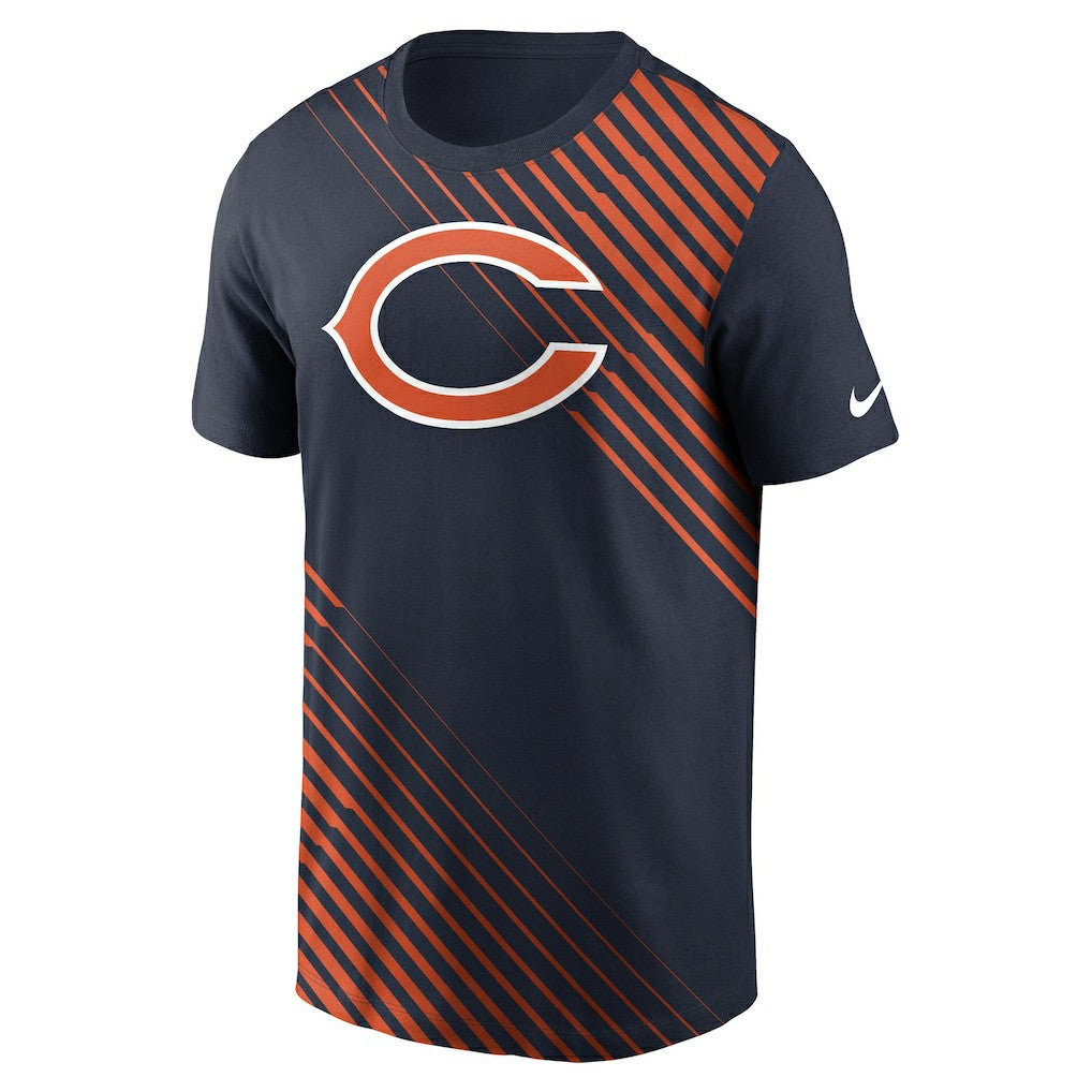 Chicago Bears Yard Line Fashion Asbury T-Shirt - Navy T-shirts