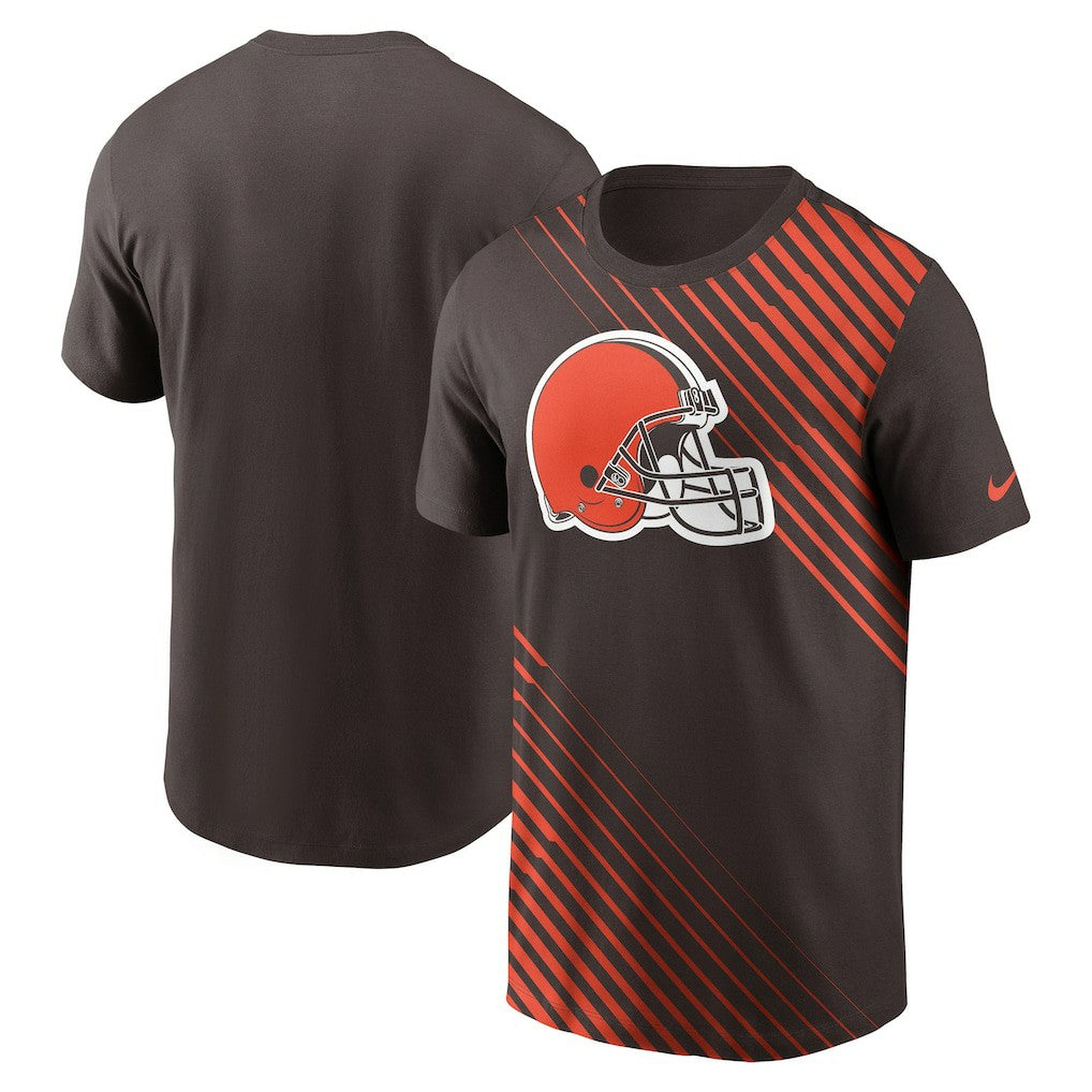 Cleveland Browns Yard Line Fashion Asbury T-Shirt - Brown T-shirts