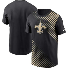 New Orleans Saints Yard Line Fashion Asbury T-Shirt - Black T-shirts