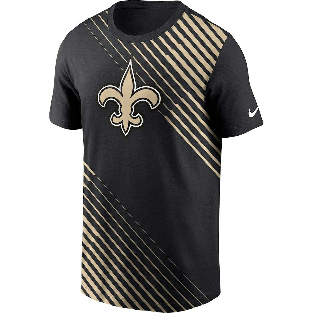 New Orleans Saints Yard Line Fashion Asbury T-Shirt - Black T-shirts