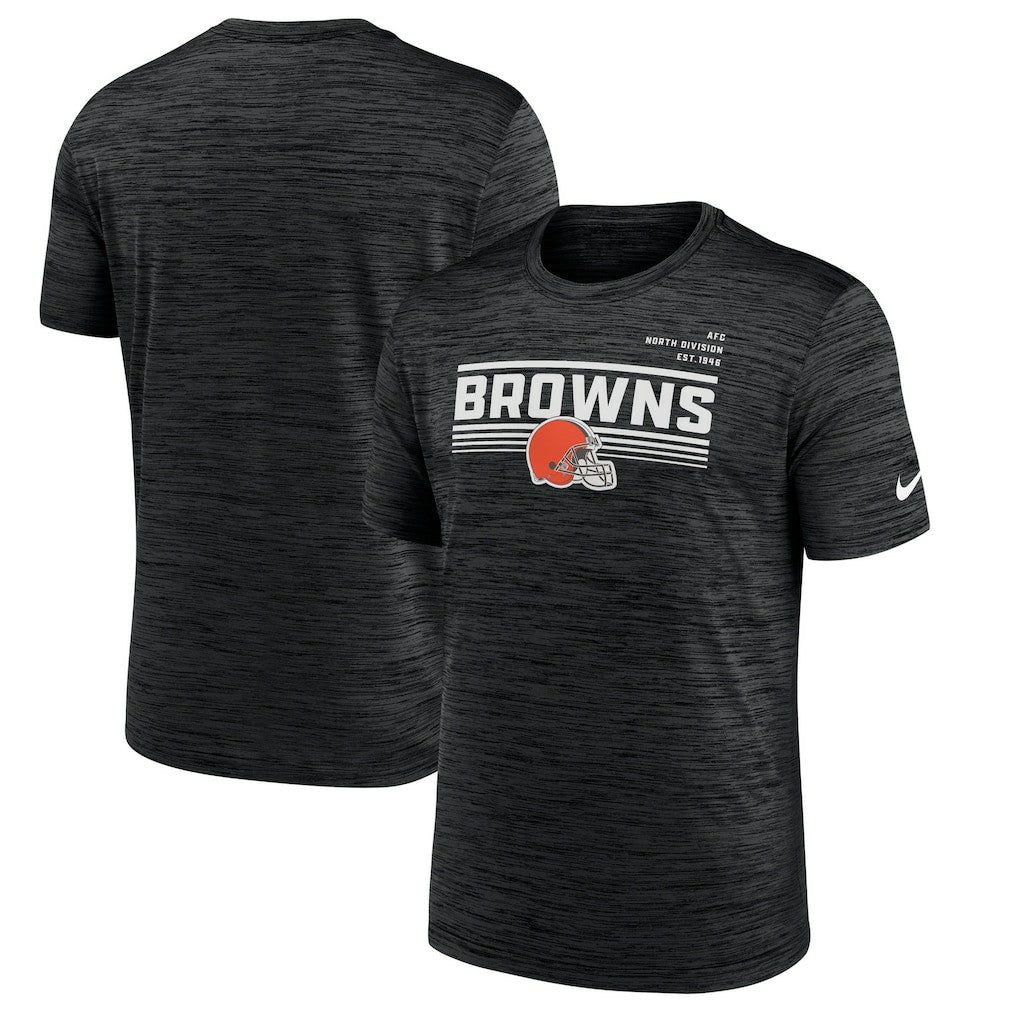 Cleveland Browns Yardline Velocity Performance T-Shirt - Anthracite T-shirts