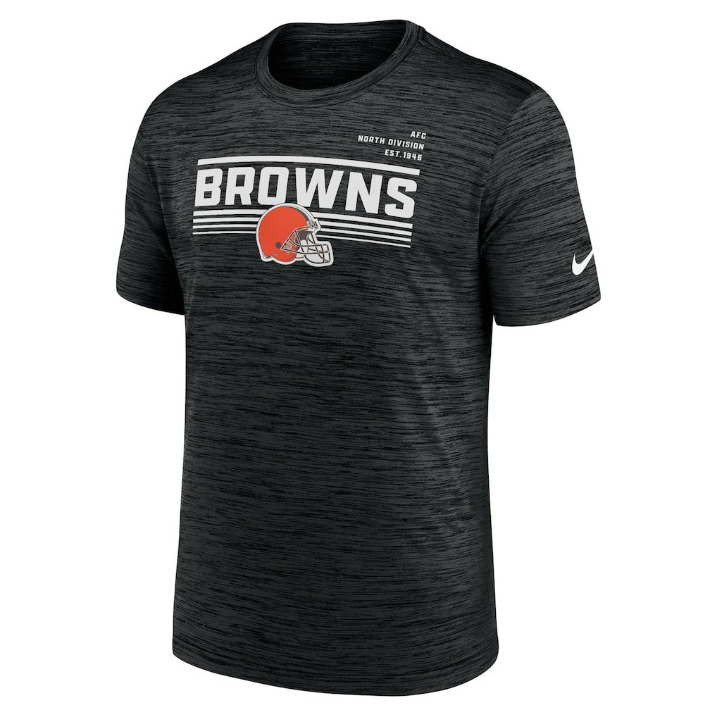 Cleveland Browns Yardline Velocity Performance T-Shirt - Anthracite T-shirts