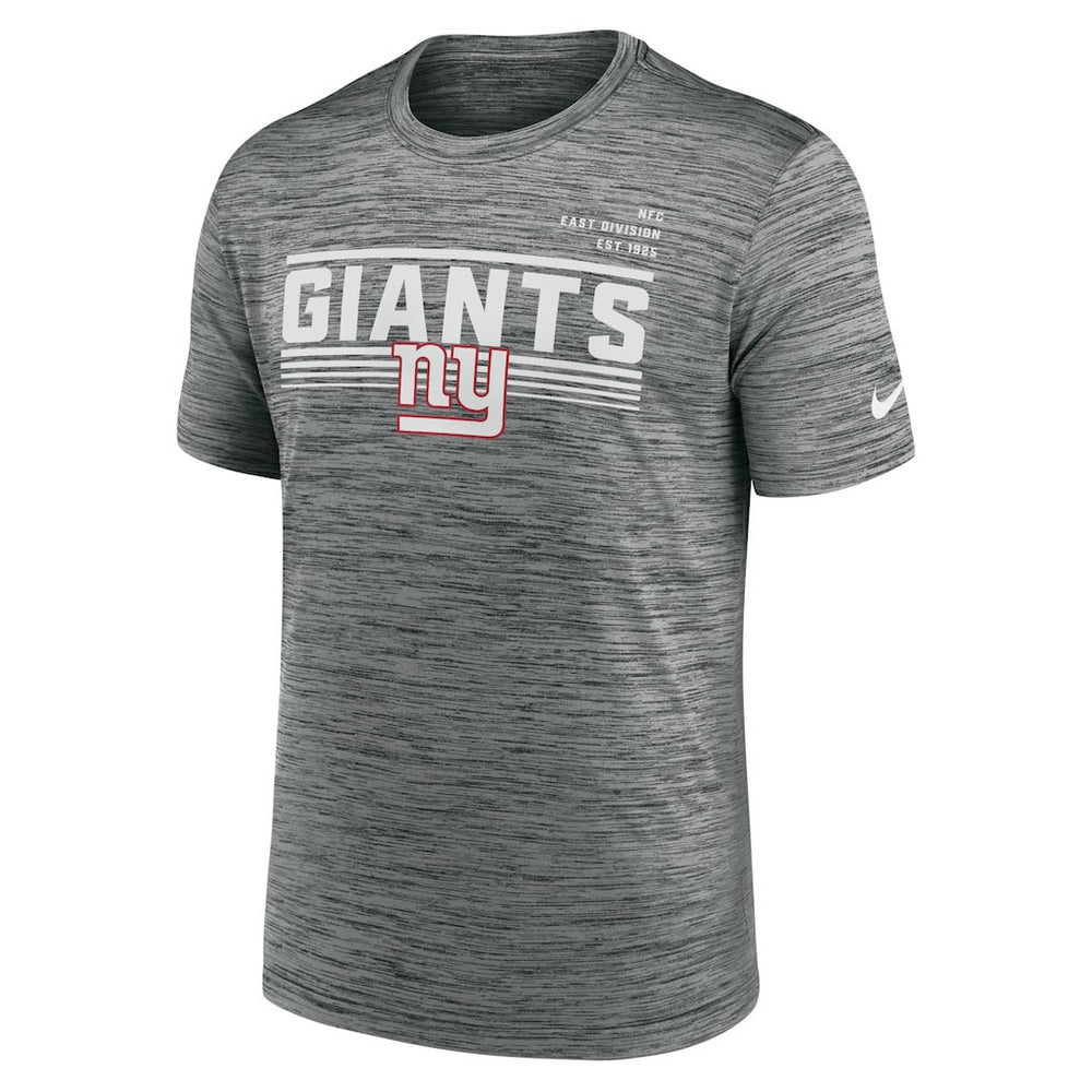 New York Giants Yardline Velocity Performance T-Shirt - Gray T-shirts