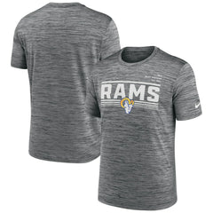 Los Angeles Rams Yardline Velocity Performance T-Shirt - Gray T-shirts