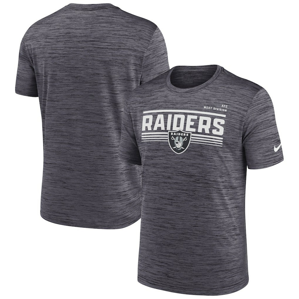 Las Vegas Raiders Yardline Velocity Performance T-Shirt - Anthracite T-shirts