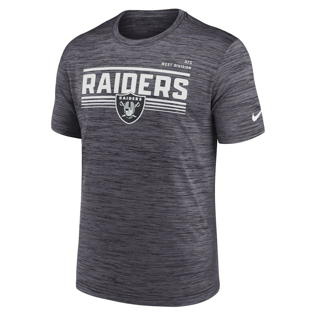 Las Vegas Raiders Yardline Velocity Performance T-Shirt - Anthracite T-shirts