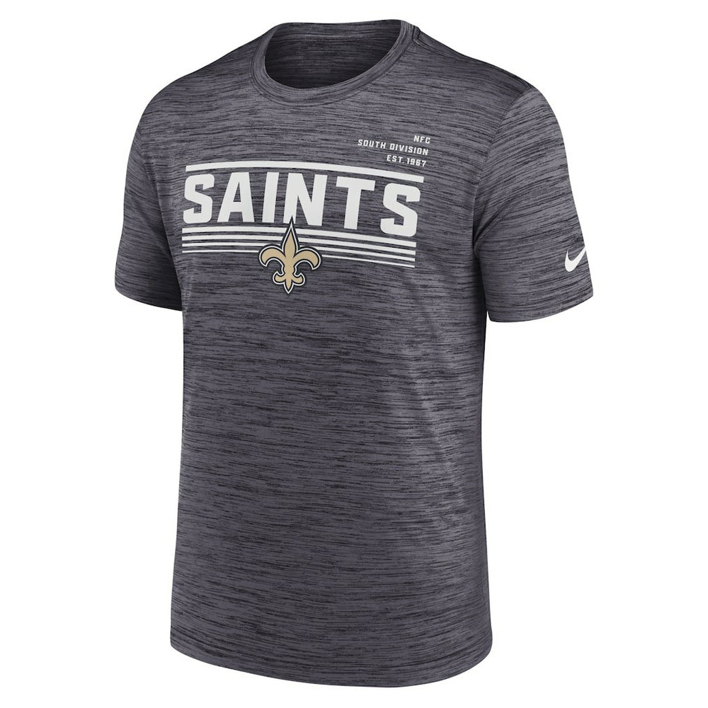 New Orleans Saints Yardline Velocity Performance T-Shirt - Anthracite T-shirts