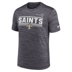 New Orleans Saints Yardline Velocity Performance T-Shirt - Anthracite T-shirts