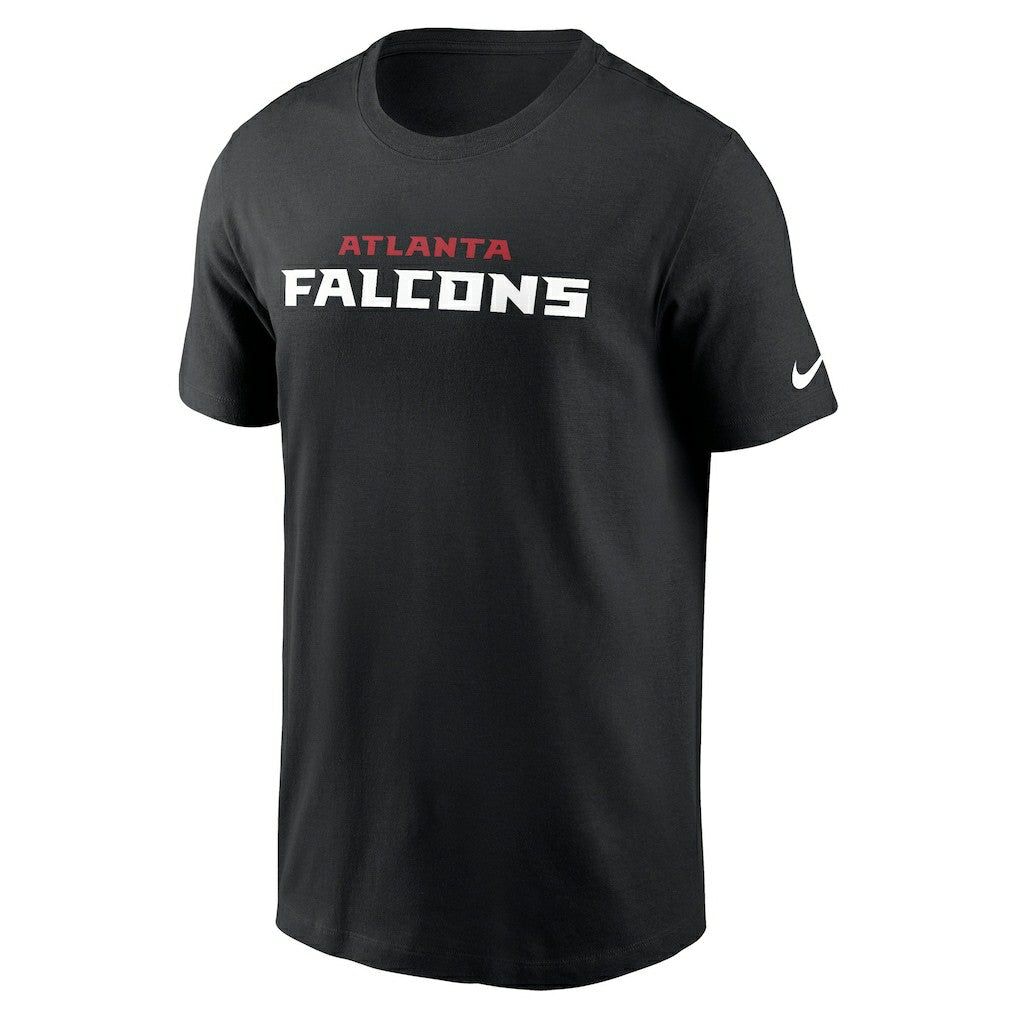 Atlanta Falcons Team Wordmark Essential T-Shirt - Black T-shirts