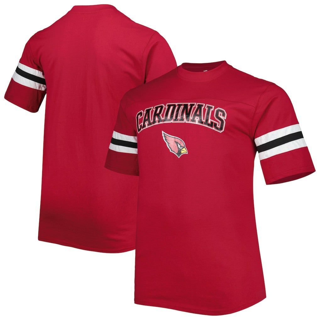 Arizona Cardinals Big & Tall Arm Stripe T-Shirt - Cardinal T-shirts