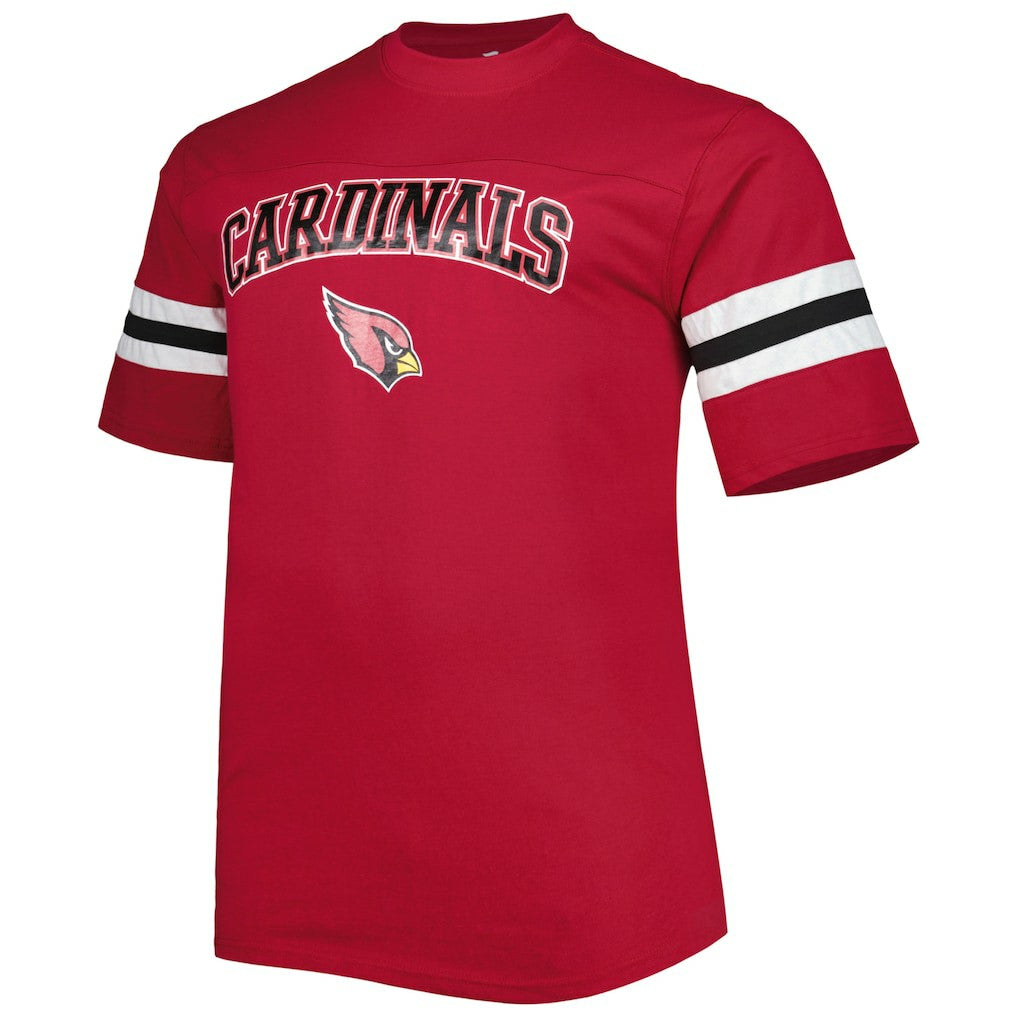 Arizona Cardinals Big & Tall Arm Stripe T-Shirt - Cardinal T-shirts