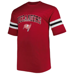 Tampa Bay Buccaneers Big & Tall Arm Stripe T-Shirt - Red T-shirts