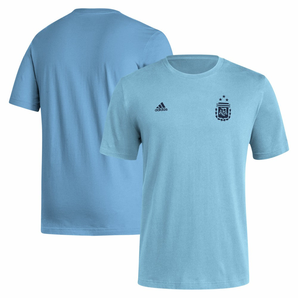 Argentina National Team Crest T-Shirt Light Blue - Adidas
