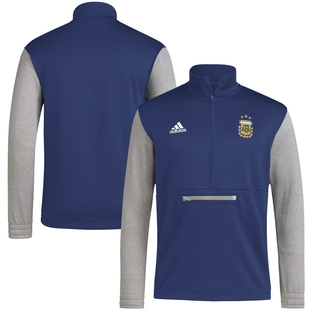 Argentina National Team Crest Long Sleeve Half-Zip Top Navy - Adidas sale