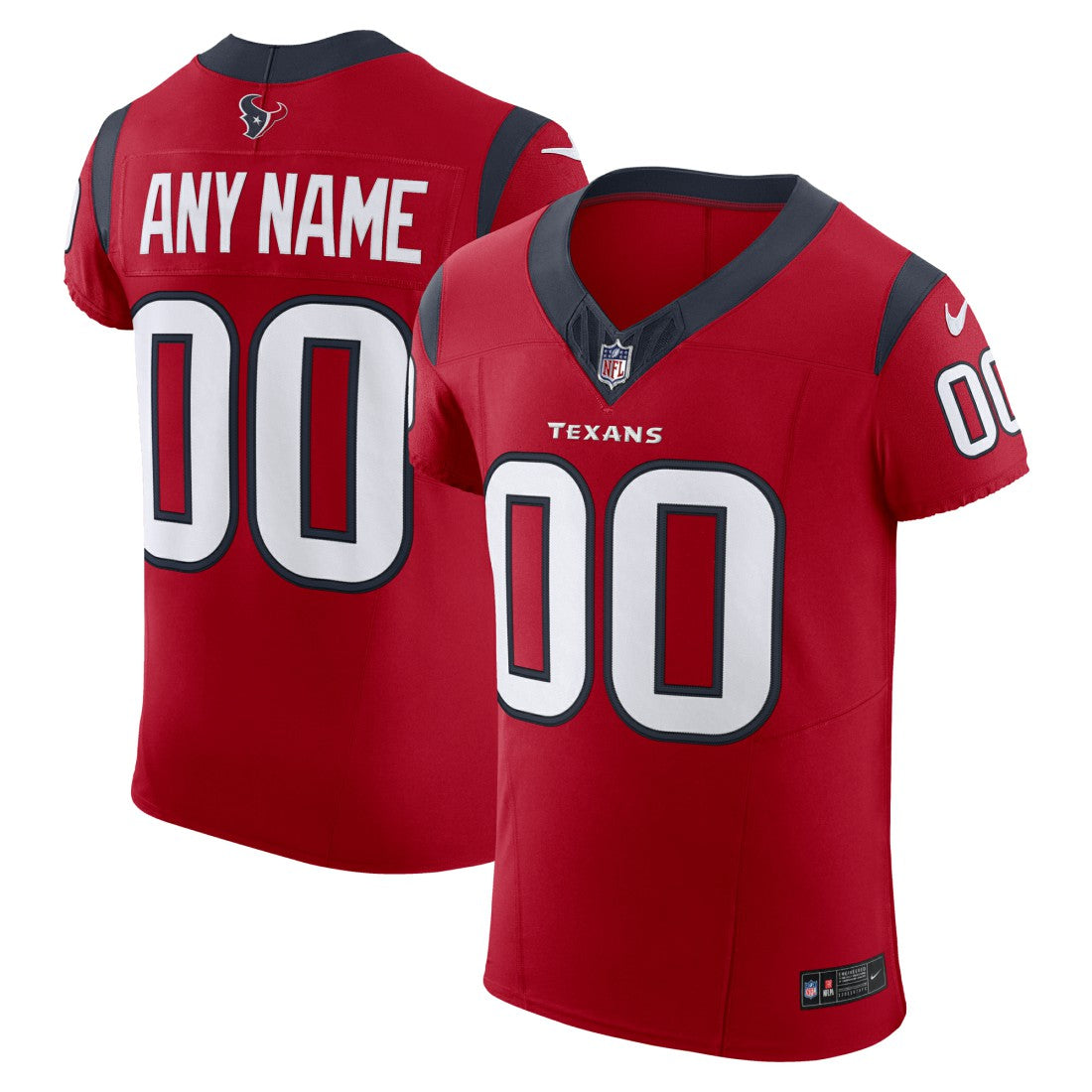 Houston Texans Alternate Vapor F.U.S.E. Elite Custom Jersey - Red Jerseys