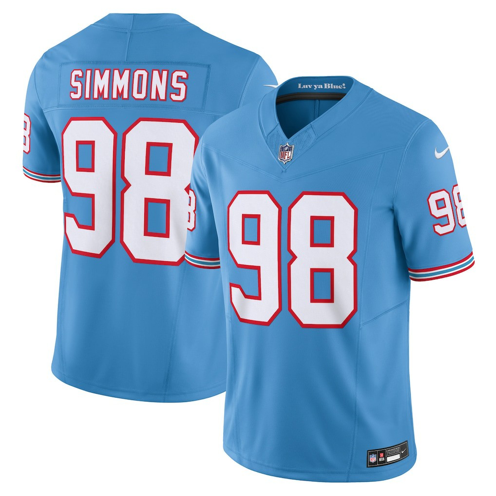 Jeffery Simmons Tennessee Titans Vapor F.U.S.E. Limited Jersey - Light Blue Jerseys