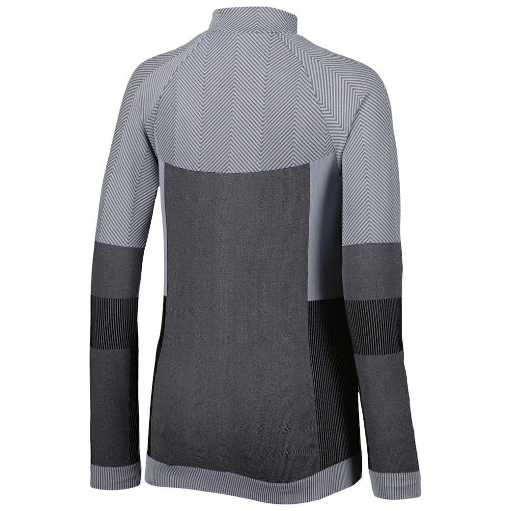 Atlanta Braves Levelwear Women's Verse Asymmetrical Raglan Tri-Blend Quarter-Zip Jacket - Charcoal Jackets