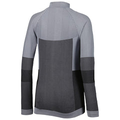 Atlanta Braves Levelwear Women's Verse Asymmetrical Raglan Tri-Blend Quarter-Zip Jacket - Charcoal Jackets