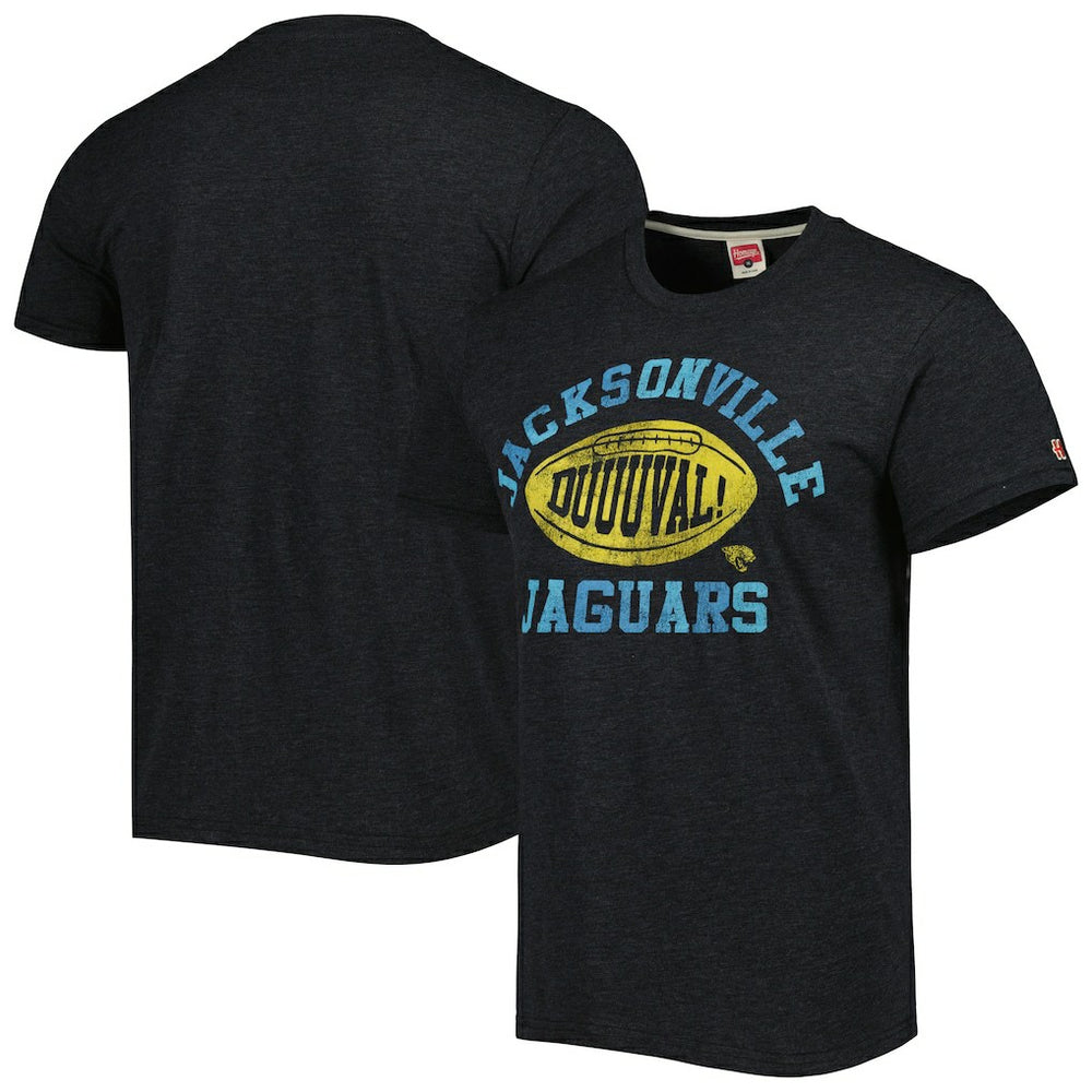 Jacksonville Jaguars Homage Duval Hyper Local Tri-Blend T-Shirt - Black T-shirts