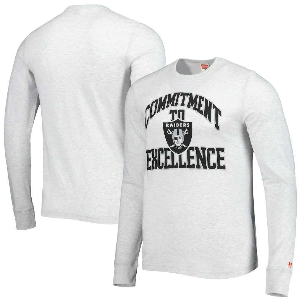 Las Vegas Raiders Homage Hyper Local Tri-Blend Long Sleeve T-Shirt - Ash T-shirts
