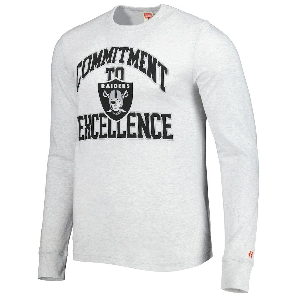 Las Vegas Raiders Homage Hyper Local Tri-Blend Long Sleeve T-Shirt - Ash T-shirts