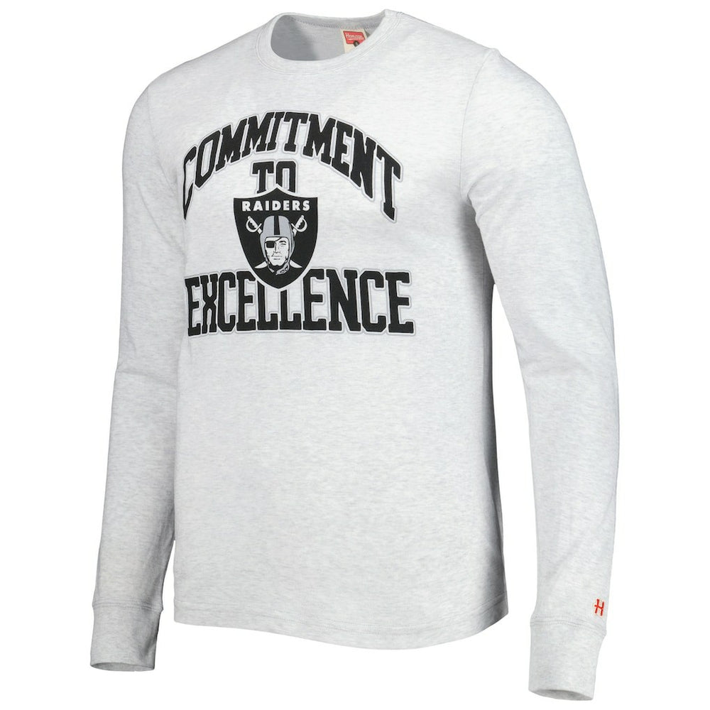 Las Vegas Raiders Homage Hyper Local Tri-Blend Long Sleeve T-Shirt - Ash T-shirts