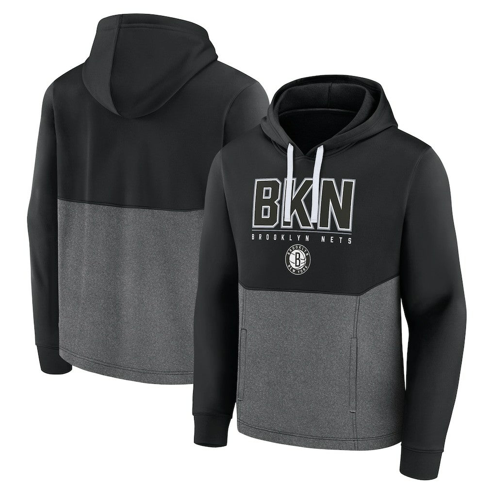 Brooklyn Nets Successful Tri-Blend Pullover Hoodie Black - Fanatics