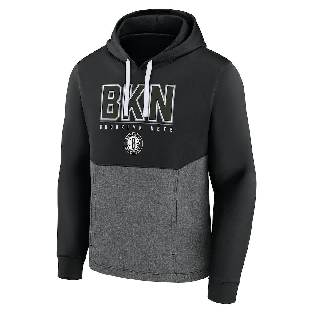 Brooklyn Nets Successful Tri-Blend Pullover Hoodie Black - Fanatics