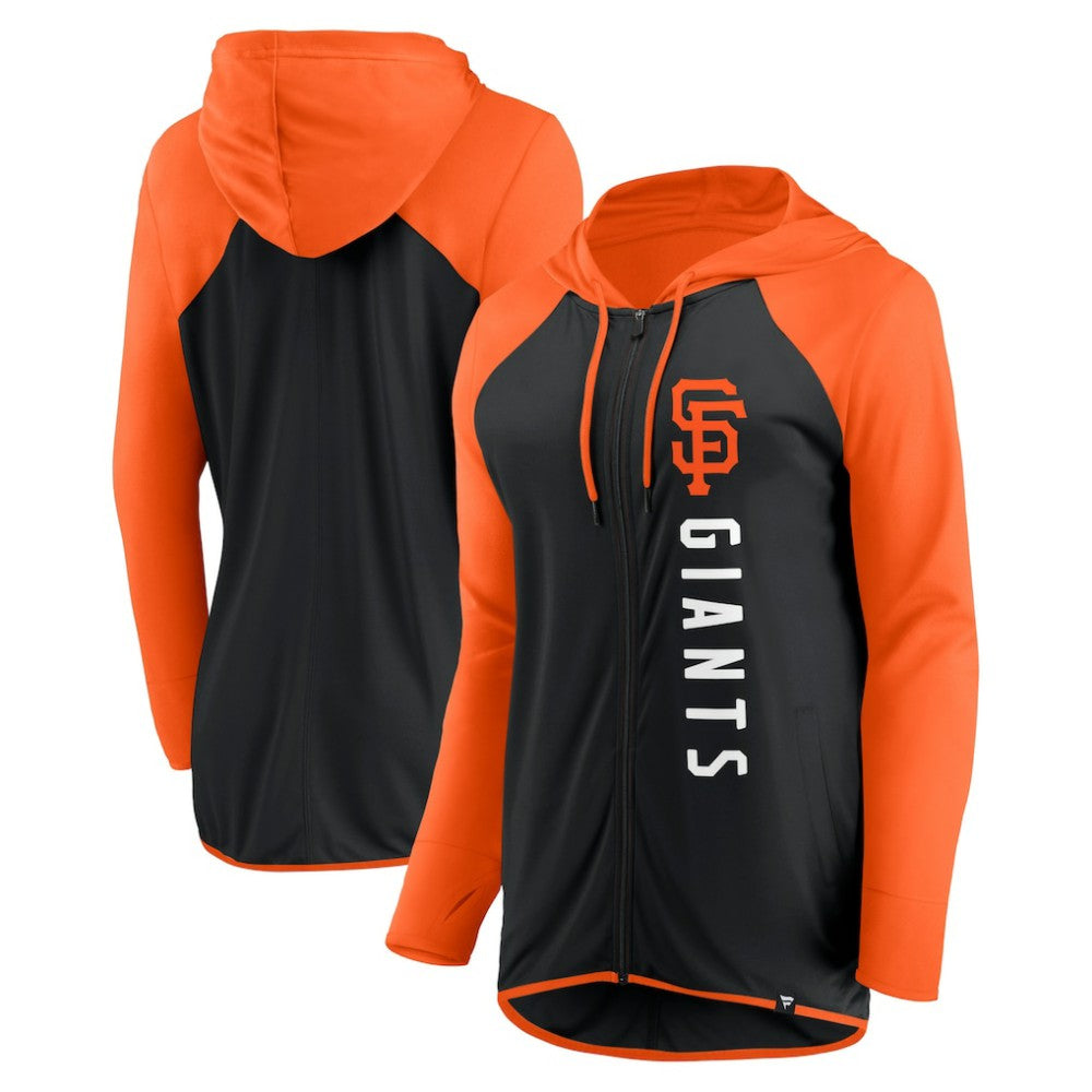 San Francisco Giants Fanatics Women's Forever Fan Full-Zip Hoodie Jacket - Black/Orange Jackets