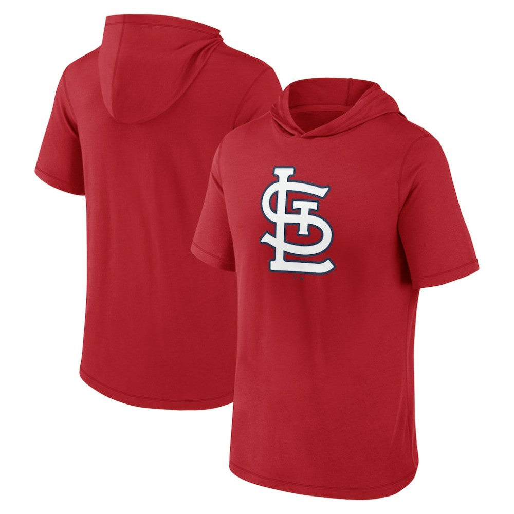 St. Louis Cardinals Fanatics Short Sleeve Hoodie T-Shirt - Red Hoodies