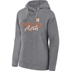 Houston Astros Fanatics Women's Script Favorite Lightweight Pullover Hoodie - Heather Gray Hoodies