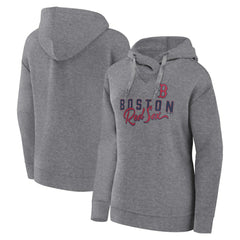 Boston Red Sox Fanatics Women's Script Favorite Lightweight Pullover Hoodie - Heather Gray Hoodies