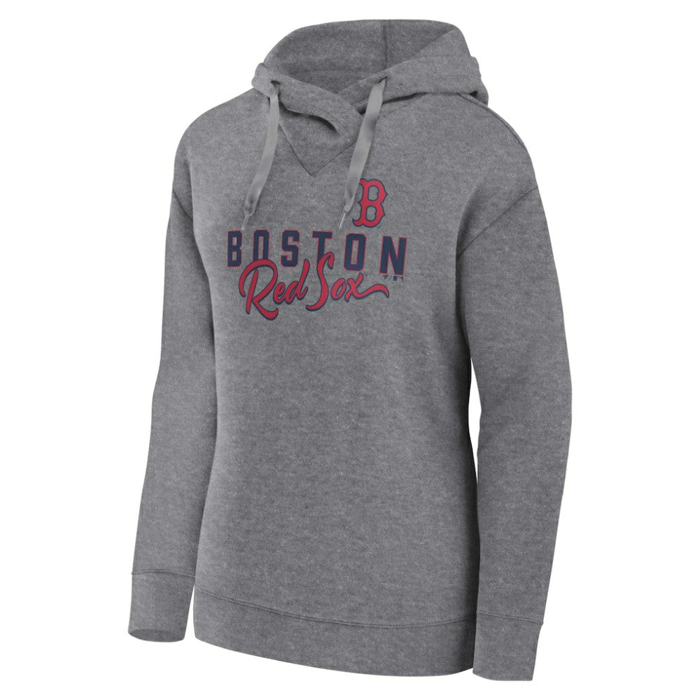 Boston Red Sox Fanatics Women's Script Favorite Lightweight Pullover Hoodie - Heather Gray Hoodies