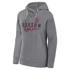 Boston Red Sox Fanatics Women's Script Favorite Lightweight Pullover Hoodie - Heather Gray Hoodies