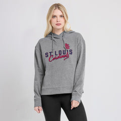 St. Louis Cardinals Fanatics Women's Script Favorite Lightweight Pullover Hoodie - Heather Gray Hoodies