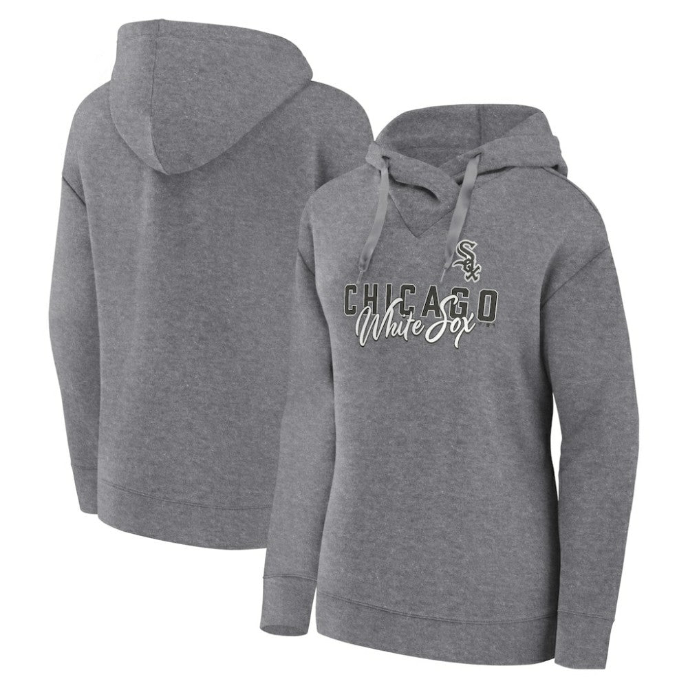Chicago White Sox Fanatics Women's Script Favorite Lightweight Pullover Hoodie - Heather Gray Hoodies