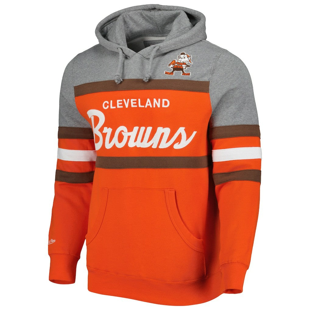 Cleveland Browns Head Coach Pullover Hoodie - Orange/Heathered Gray Hoodies