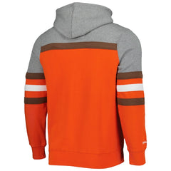 Cleveland Browns Head Coach Pullover Hoodie - Orange/Heathered Gray Hoodies