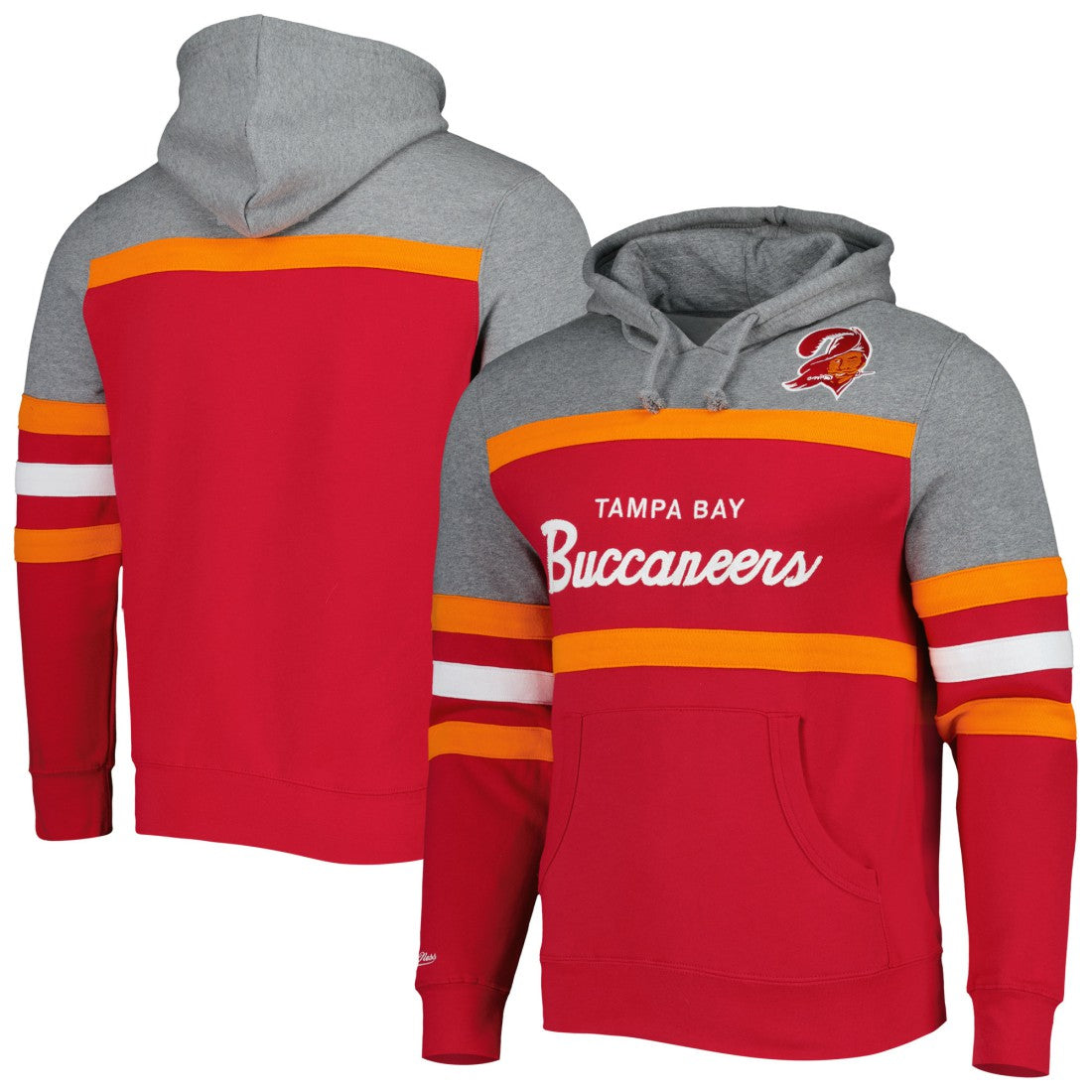 Tampa Bay Buccaneers Head Coach Pullover Hoodie - Red/Heathered Gray Hoodies