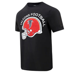 Atlanta Falcons Pro Standard Red Helmet Wordmark T-Shirt - Black T-shirts