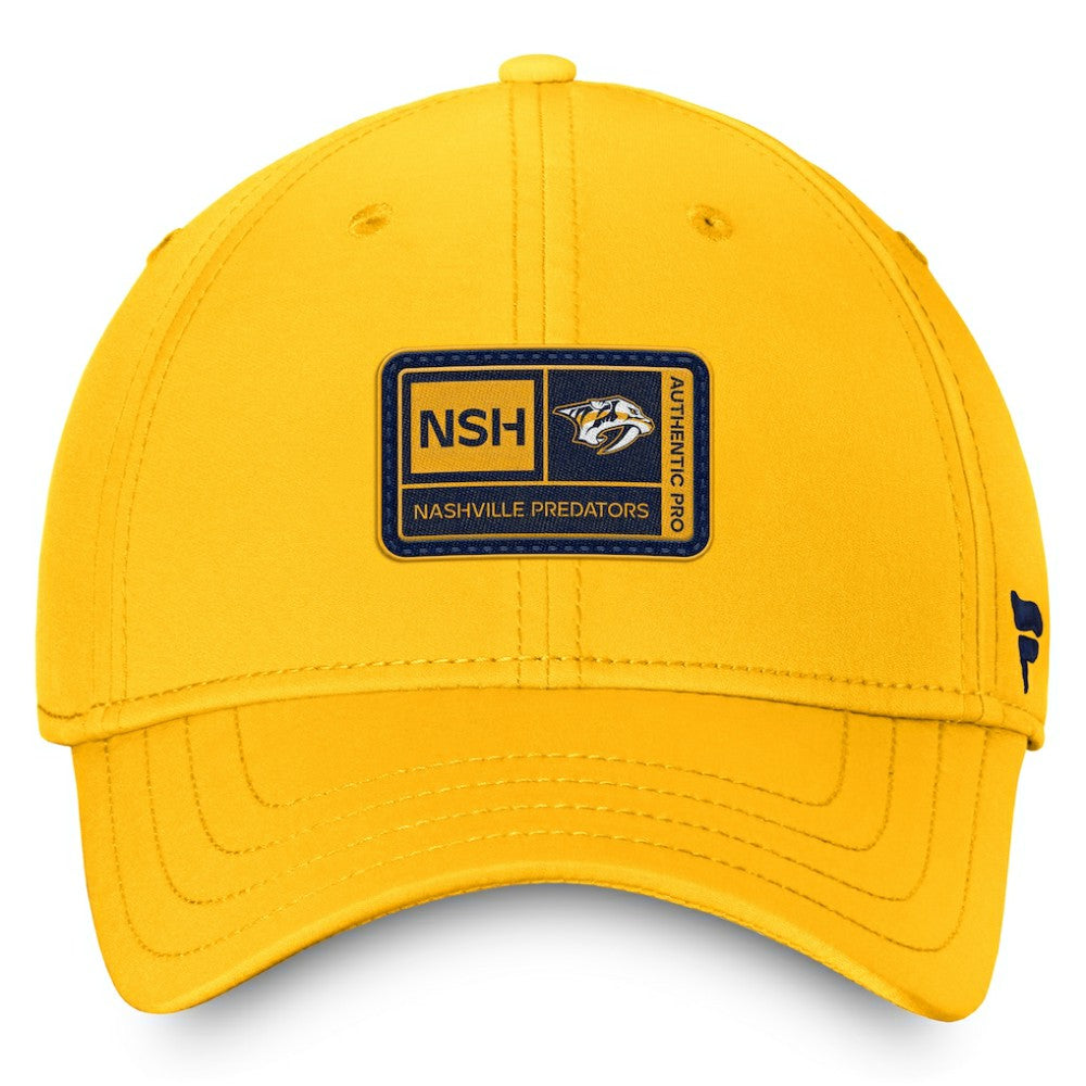 Nashville Predators Fanatics Authentic Pro Training Camp Flex Hat – Gold | US 5035896
