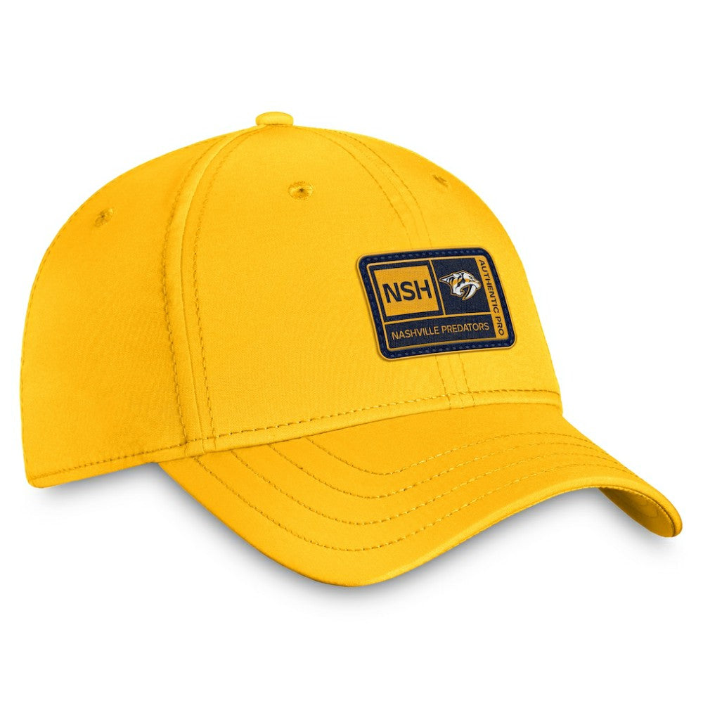 Nashville Predators Fanatics Authentic Pro Training Camp Flex Hat – Gold | US 5035896