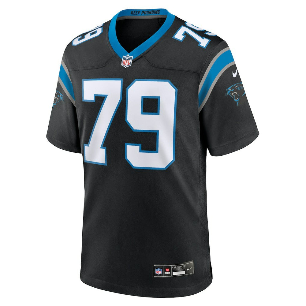 Ikem Ekwonu Carolina Panthers Game Jersey - Black Jerseys