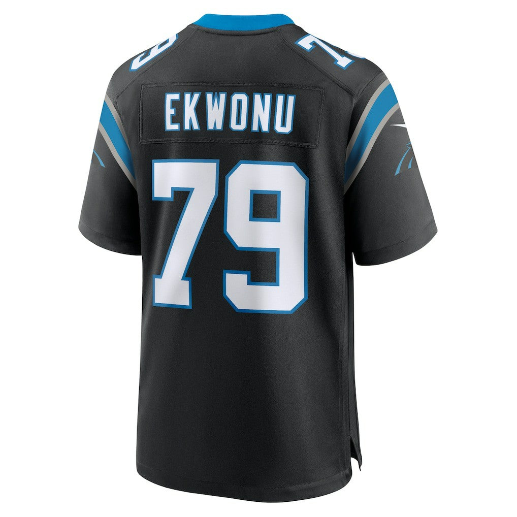 Ikem Ekwonu Carolina Panthers Game Jersey - Black Jerseys