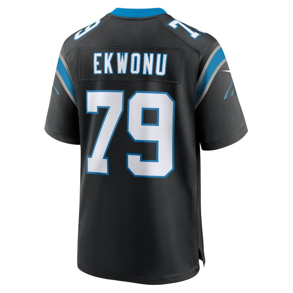 Ikem Ekwonu Carolina Panthers Game Jersey - Black Jerseys